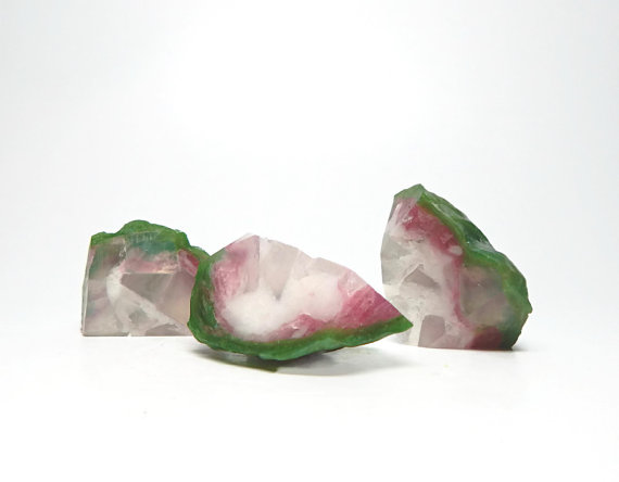 Watermelon Tourmaline Geode Soap Watermelon Tourmaline Geode Soap